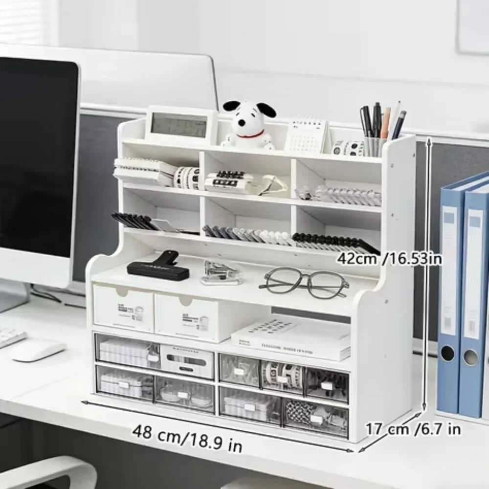 NIB-White Large Organizer for CRAFTS-DESK-MAKEUP-BATHROOM-KITCHEN-DORM